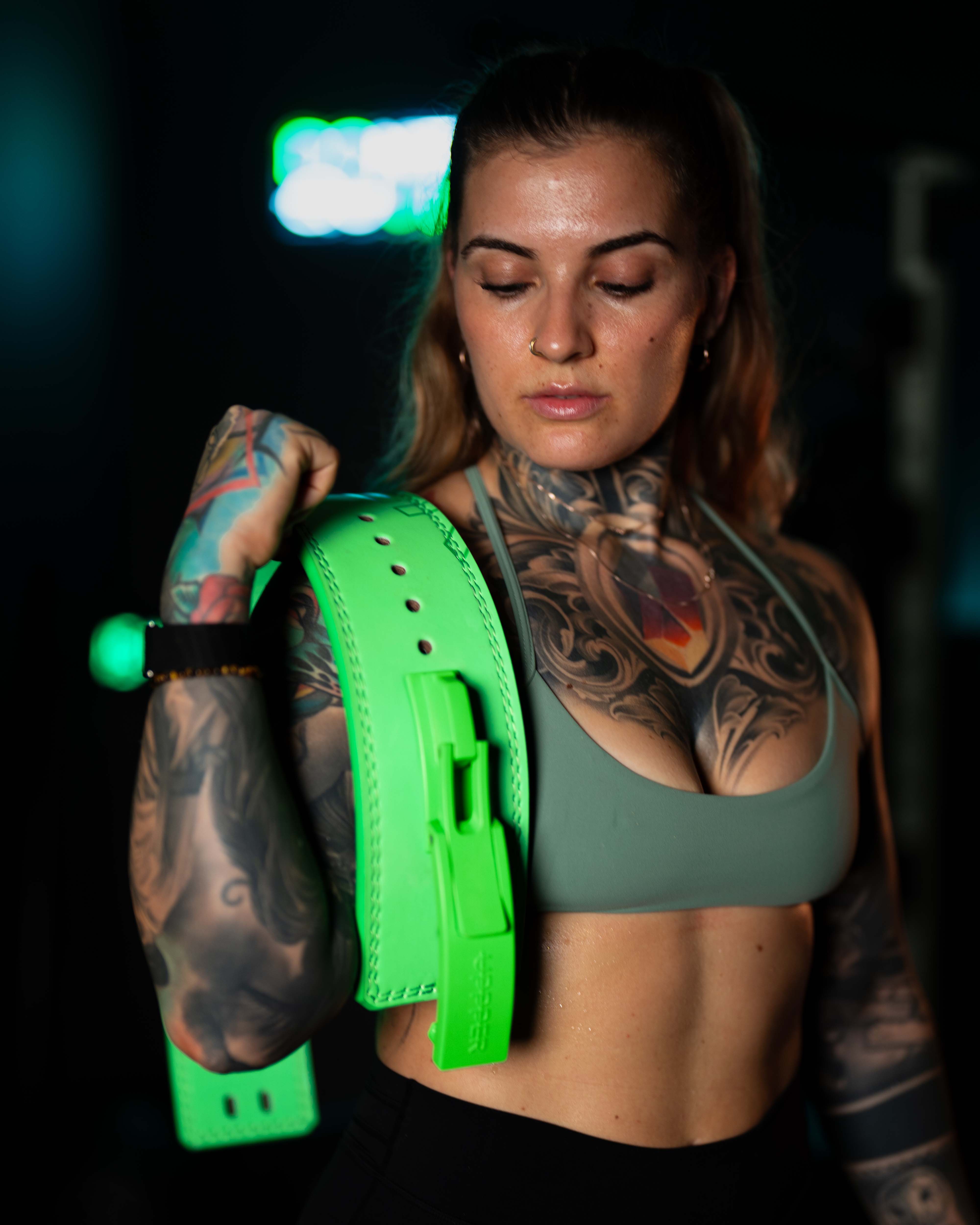 UPPPER Lever Belt Neon Green | Premium Fitness Gear – UPPPER Gear