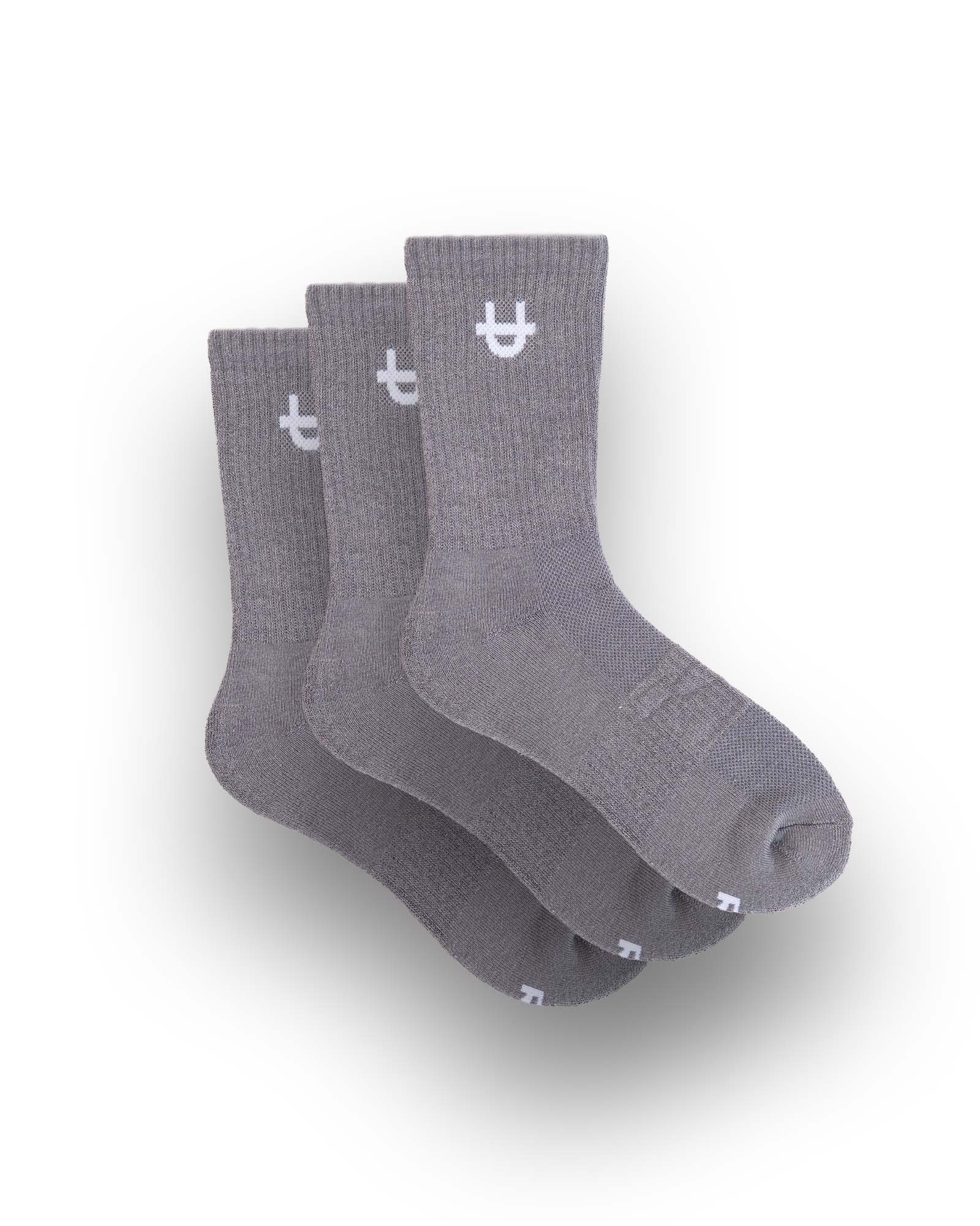 Original Crew Socks Grey 3-Pack