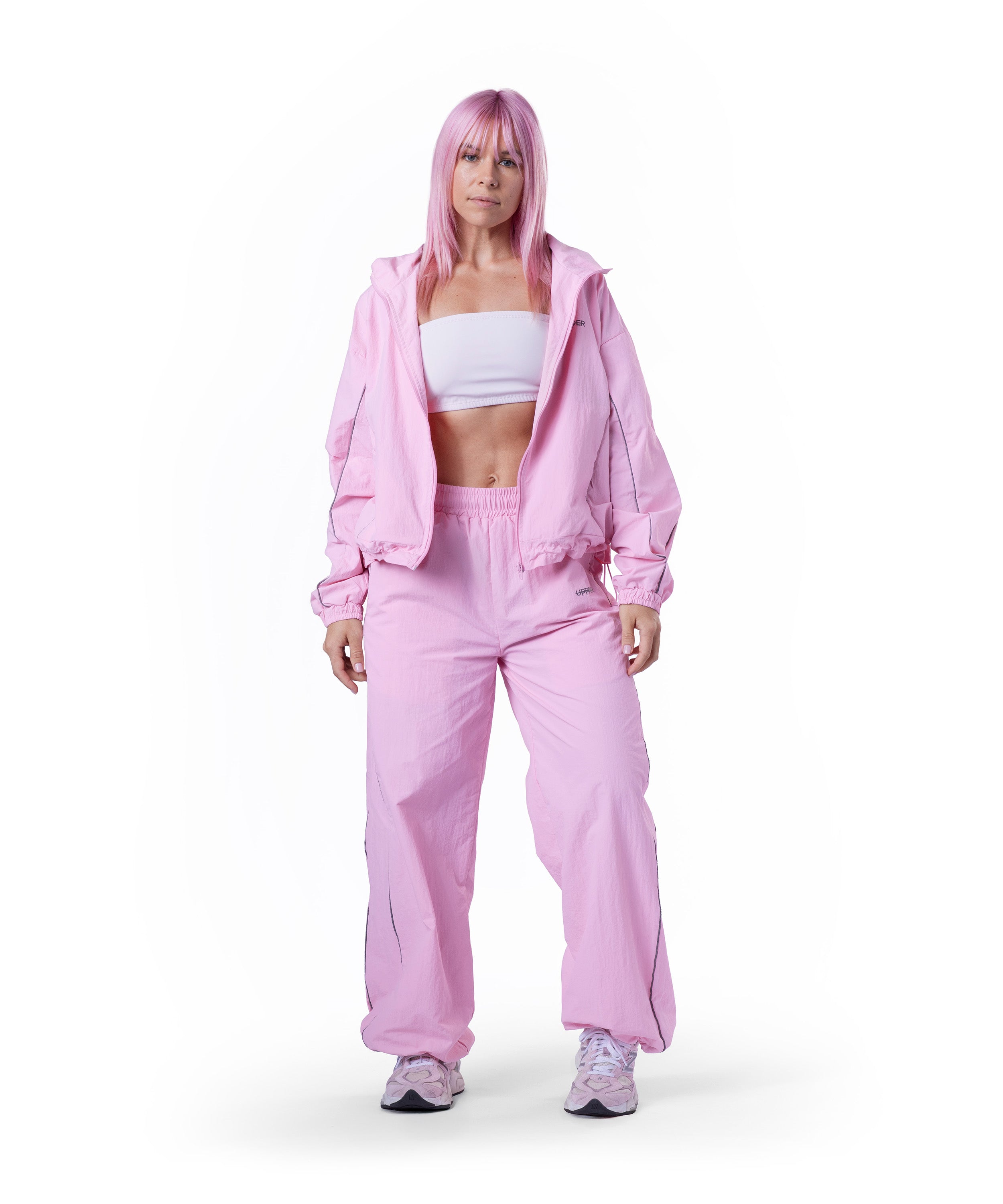 【Pehrt】Warm-up Track Pants UPPPER Track Pants Pink | Premium Fitness Gear + Apparel